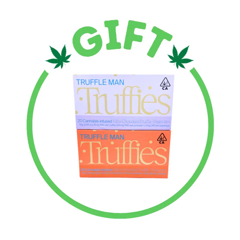 Truffle Man Truffies are always made by hand with fair-trade chocolate, premium full-spectrum weed, and the best ingredients. 300mg per box, 20 pieces - 15mg per piece.