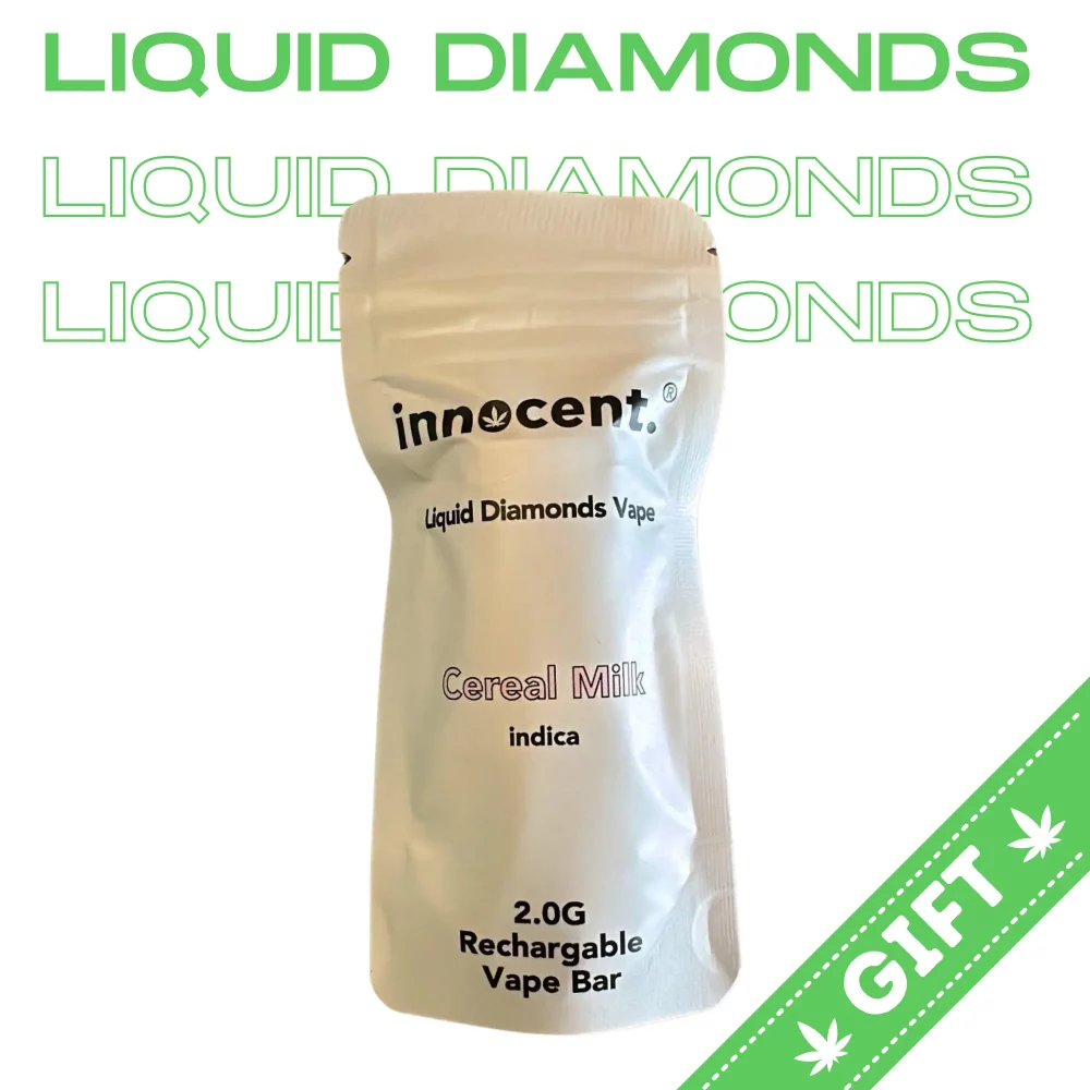 Experience relief from stress, anxiety, depression with Innocent Liquid Diamonds 2g vape . The perfect way to have a good time with cannabinoid oil ! Giving Tree.